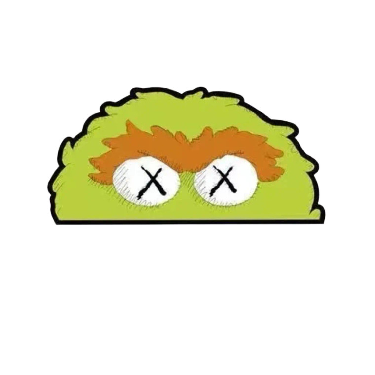 Oscar The Grouch Vinyl Car Decal Sticker – Waterproof & UV-Resistant (11.81" x 5.91")