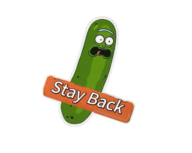 Pickle Rick Vinyl Car Decal Sticker – Waterproof & UV-Resistant (6.3" x 5.28")