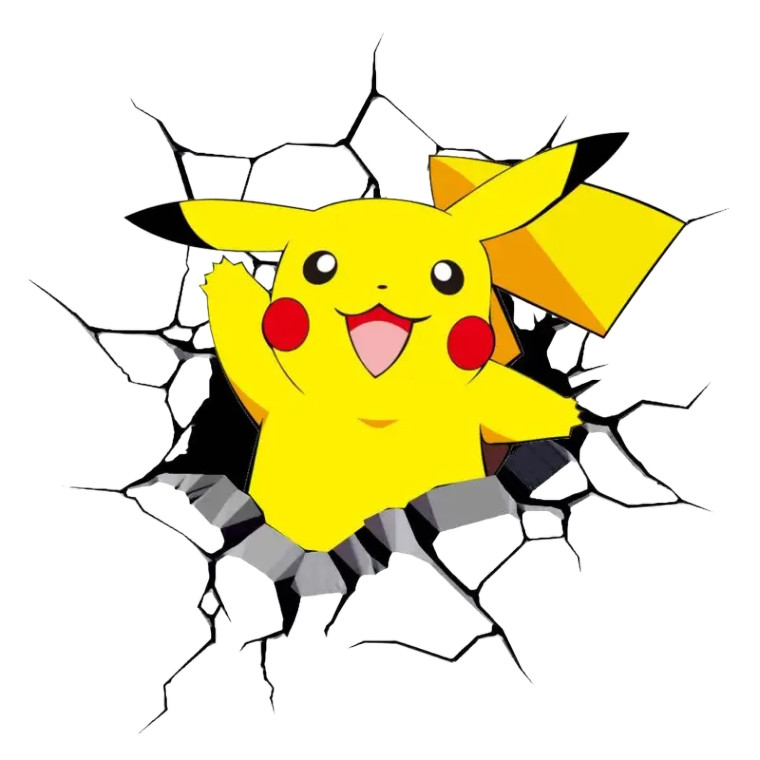 Pikachu Vinyl Car Decal Sticker – Waterproof & UV-Resistant (7.09" x 7.09")