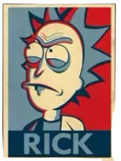 Rick Vinyl Car Decal Sticker – Waterproof & UV-Resistant (9.45" x 6.3")