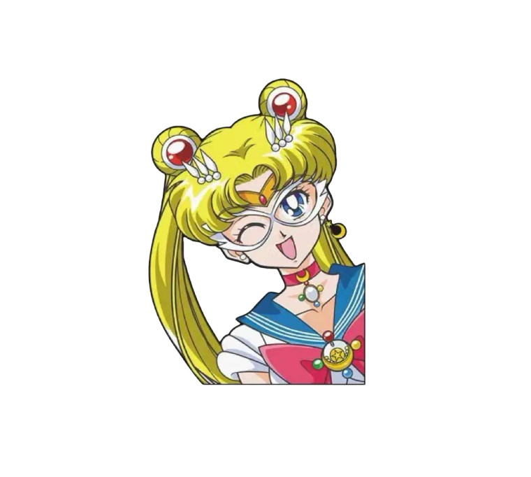 Sailor Moon Vinyl Car Decal Sticker – Waterproof & UV-Resistant (5.51" x 3.94")