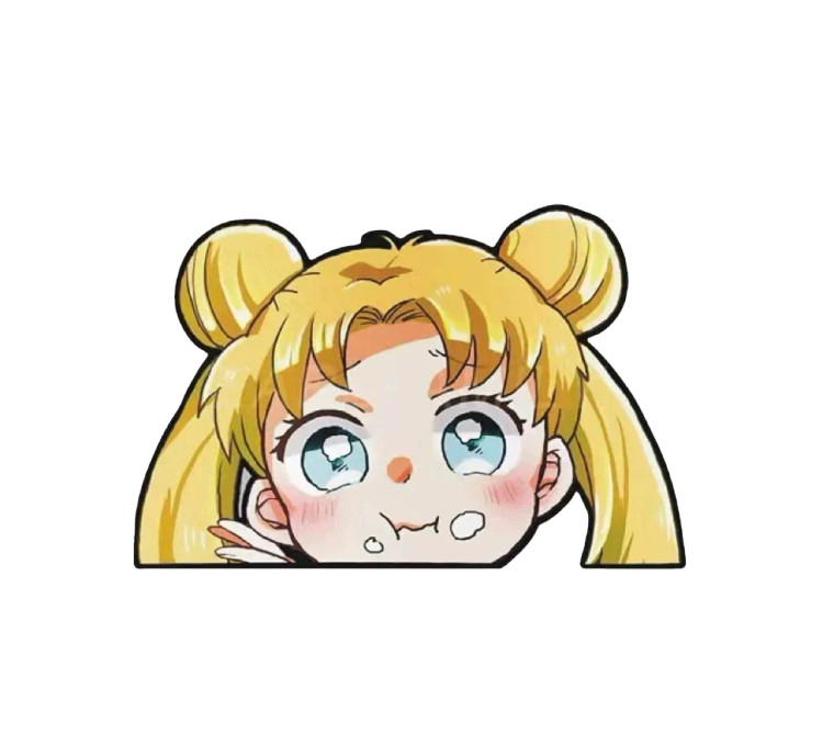 Sailor Moon Vinyl Car Decal Sticker – Waterproof & UV-Resistant (5.51" x 3.54")