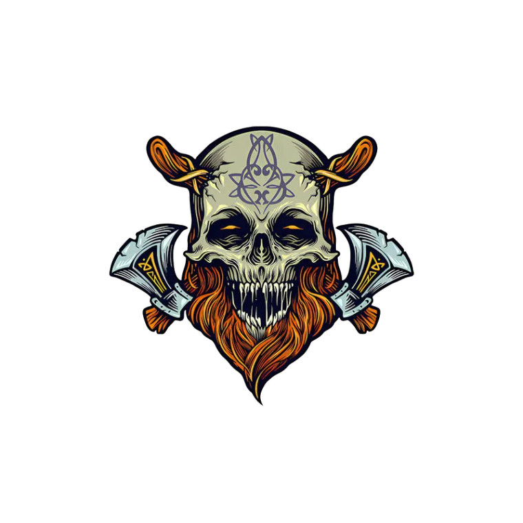 Skull Vinyl Car Decal Sticker – Waterproof & UV-Resistant (9.84" x 9.06")