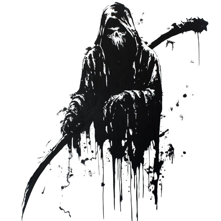 Grim Reaper Graffiti Punk Vinyl Car Decal Sticker – Waterproof & UV-Resistant 4.0"