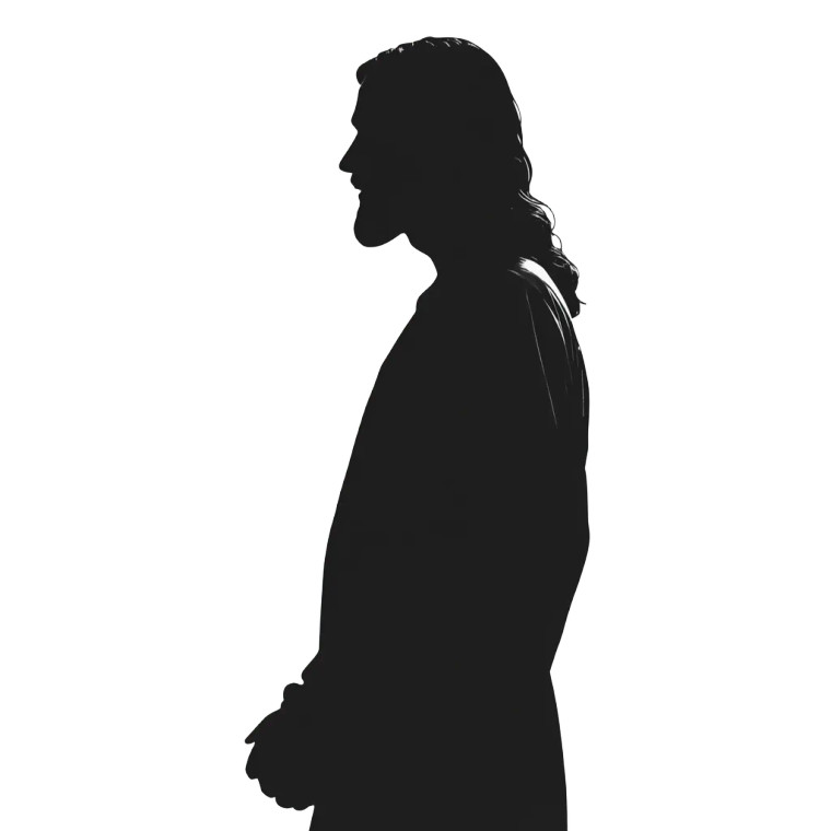 Black Silhouette Jesus Side Vinyl Car Decal Sticker – Waterproof & UV-Resistant 4.0"