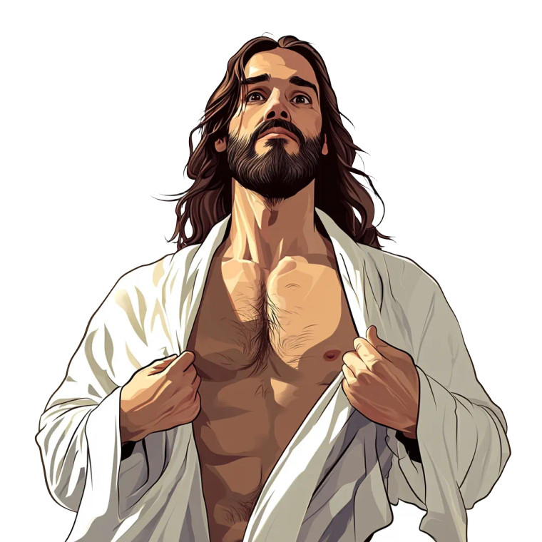 Jesus Suggestive Look Vinyl Car Decal Sticker – Waterproof & UV-Resistant 4.0"