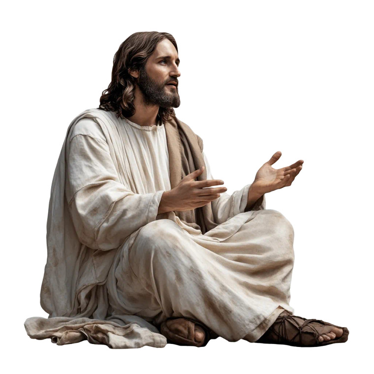 Jesus White Background Talking Vinyl Car Decal Sticker – Waterproof & UV-Resistant 4.0"