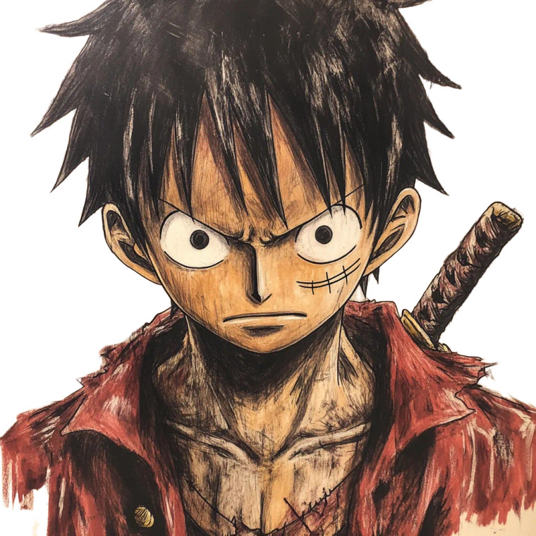 Luffy One Piece Vinyl Car Decal Sticker – Waterproof & UV-Resistant 4.0"