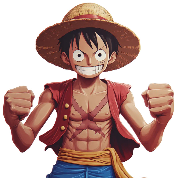 Monkey D Luffy One Piece Vinyl Car Decal Sticker – Waterproof & UV-Resistant 4.0"