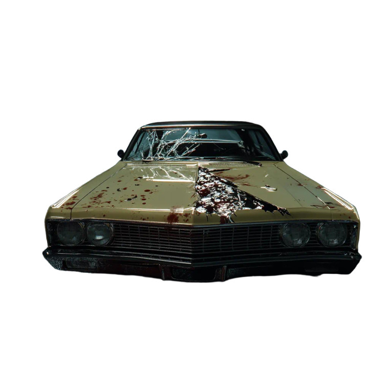 1969 Beige Impala Night Vinyl Car Decal Sticker – Waterproof & UV-Resistant 4.0"