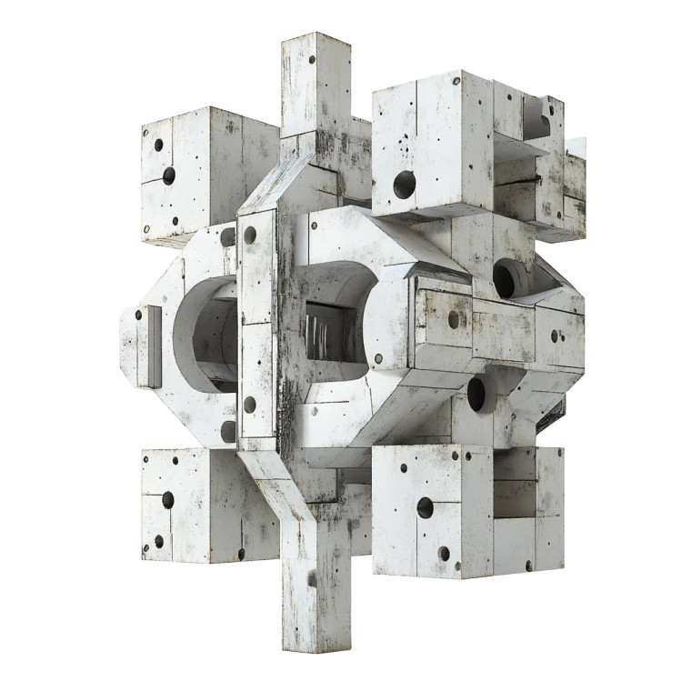 3D Abstract Architectural Object Vinyl Car Decal Sticker – Waterproof & UV-Resistant 4.0"