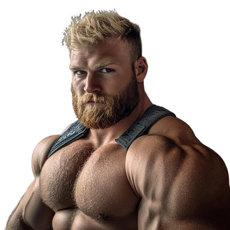 Blonde Muscle Guy Vinyl Car Decal Sticker – Waterproof & UV-Resistant 4.0"