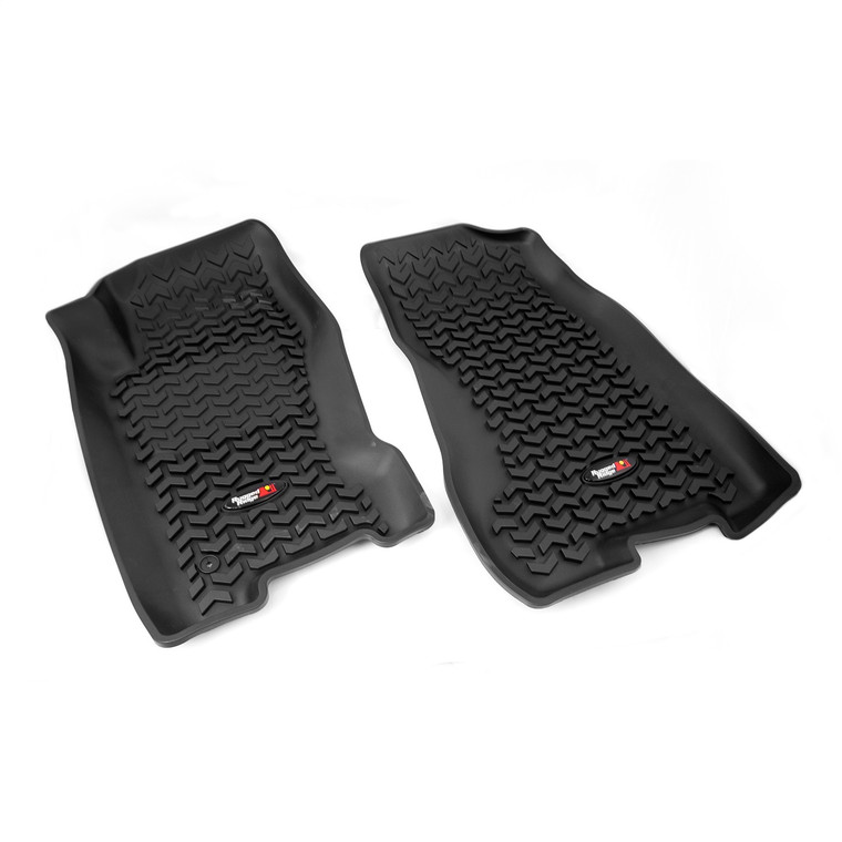 Rugged Ridge All Terrain Floor Liners | Molded Fit Chevron Ribbed | Ultimate Protection & Style