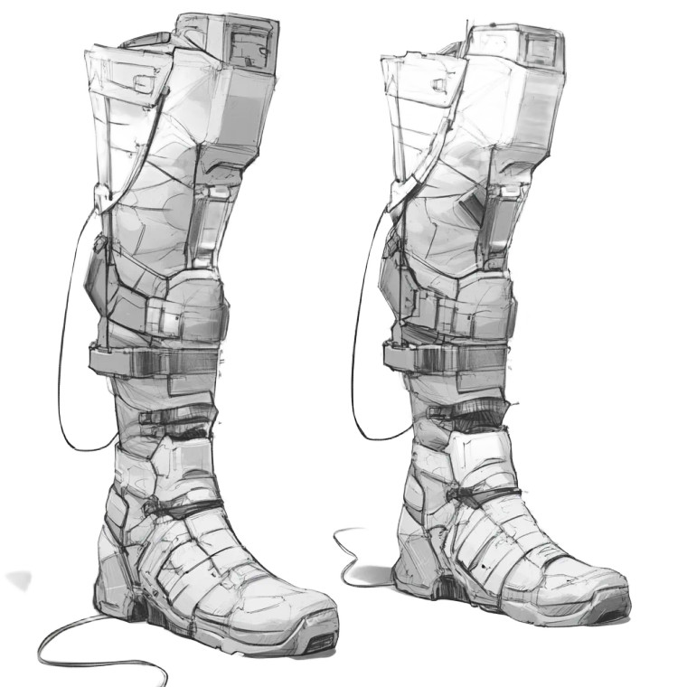 Cyberpunk Combat Boots Vinyl Car Decal Sticker – Waterproof & UV-Resistant 4.0"