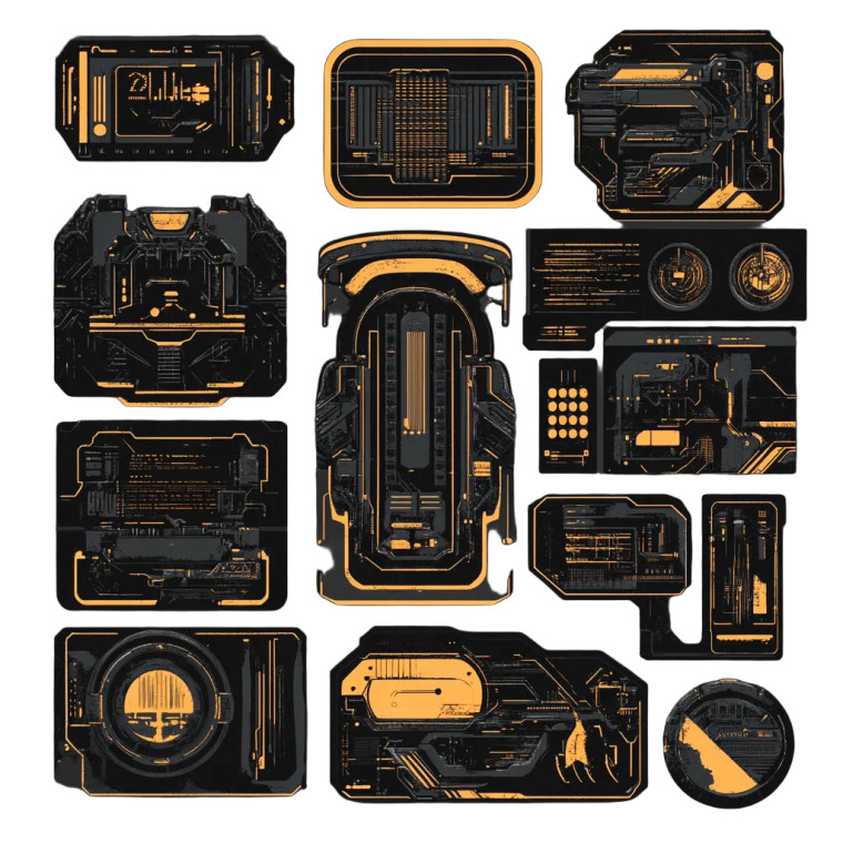 Cyberpunk Decals Set Vinyl Car Decal Sticker – Waterproof & UV-Resistant 4.0"