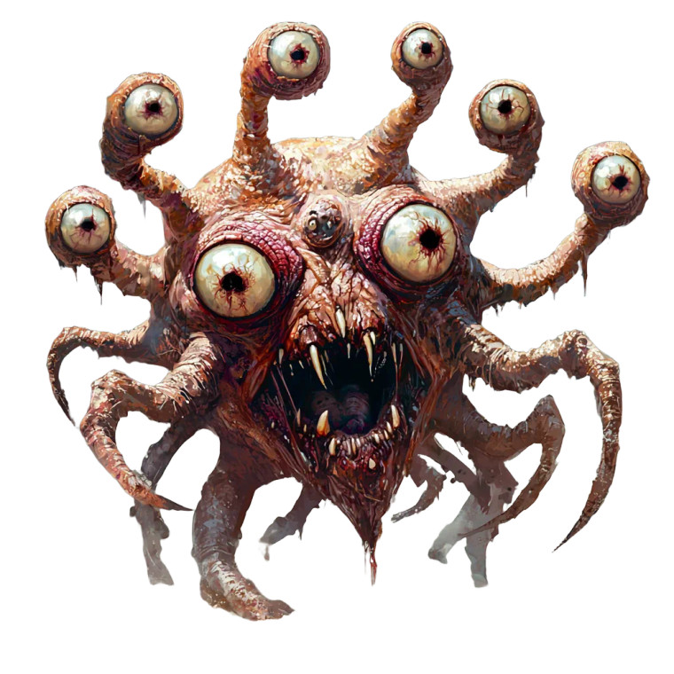 Dnd Beholder 8 Eyestalks Vinyl Car Decal Sticker – Waterproof & UV-Resistant 4.0"
