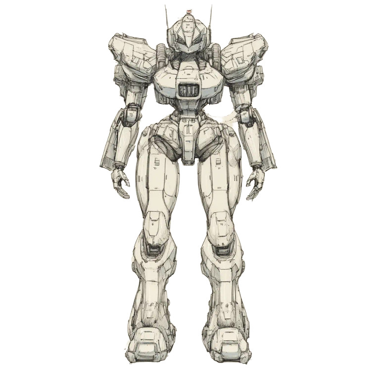 Female Mech Gundam Schematic Vinyl Car Decal Sticker – Waterproof & UV-Resistant 4.0"