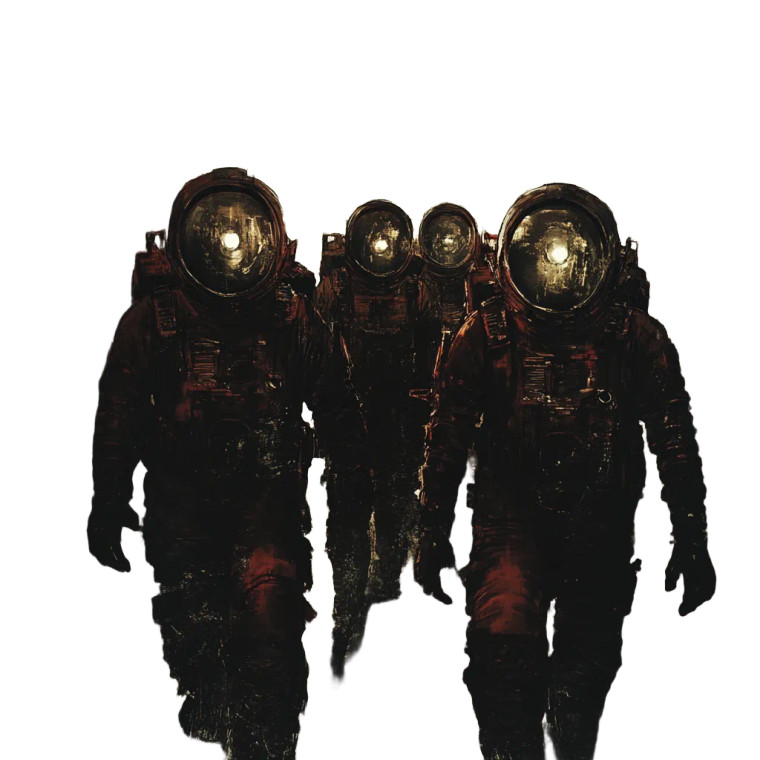 Ghosts Space Suits Gritty Sci Fi Vinyl Car Decal Sticker – Waterproof & UV-Resistant 4.0"