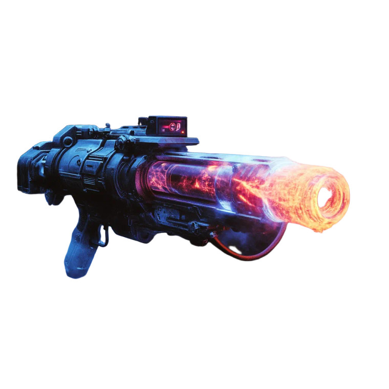 Handheld Plasma Cannon Vinyl Car Decal Sticker – Waterproof & UV-Resistant 4.0"