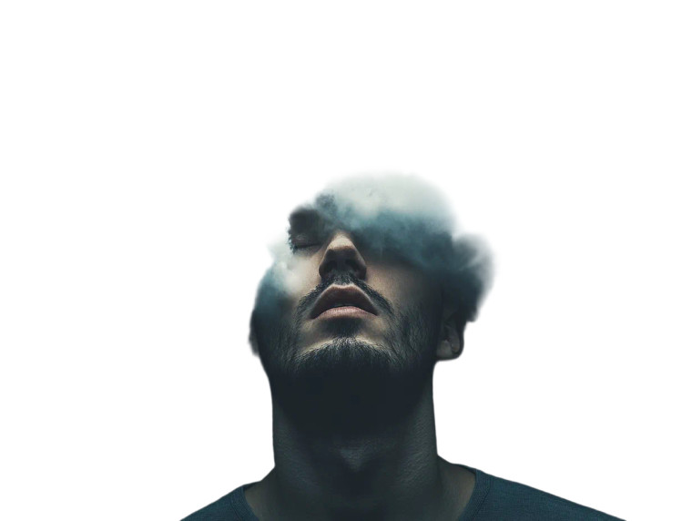 Head In Clouds Dark Vinyl Car Decal Sticker – Waterproof & UV-Resistant 5.31"