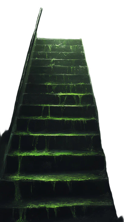 Horror Stairs Slime Fear Vinyl Car Decal Sticker – Waterproof & UV-Resistant 4.0"