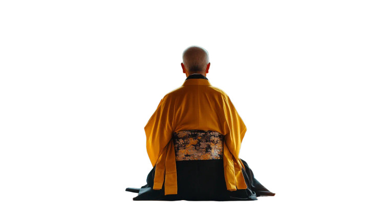 Japanese Temple Chief Priest Vinyl Car Decal Sticker – Waterproof & UV-Resistant 7.14"
