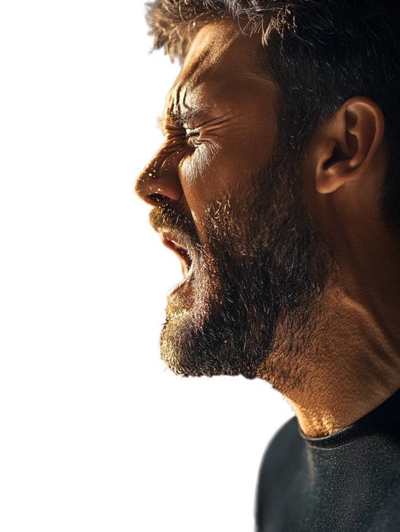 Mid Age Man Sneeze Cough Vinyl Car Decal Sticker – Waterproof & UV-Resistant 4.11"