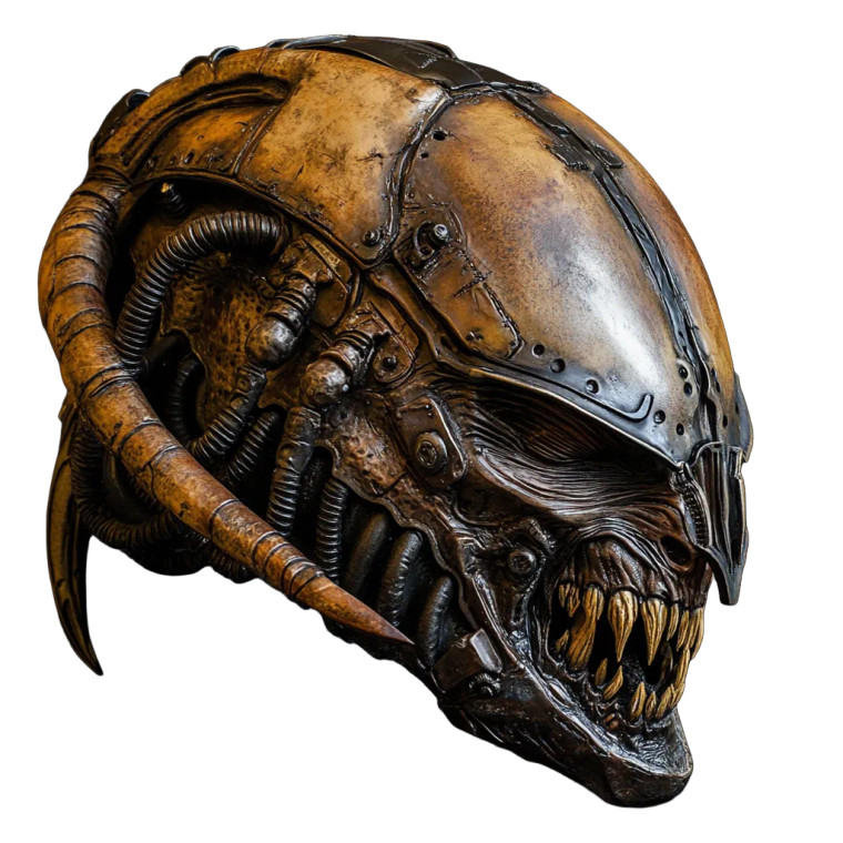 Monster Helmet Vinyl Car Decal Sticker – Waterproof & UV-Resistant 4.0"