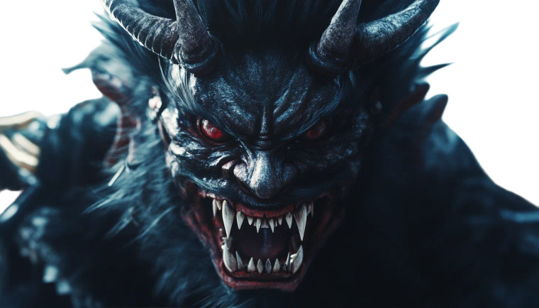 Oni Sharp Teeth Cinematic Vinyl Car Decal Sticker – Waterproof & UV-Resistant 7.0"