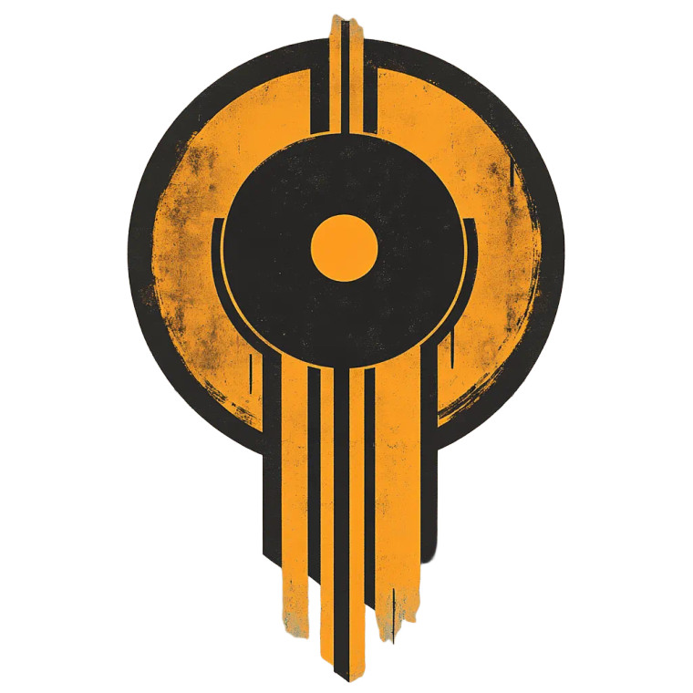 Portal Glyph 2D Bicolor Vinyl Car Decal Sticker – Waterproof & UV-Resistant 4.0"