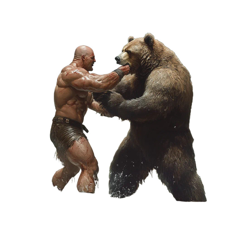 Stone Cold Wrestling Bear Vinyl Car Decal Sticker – Waterproof & UV-Resistant 4.0"