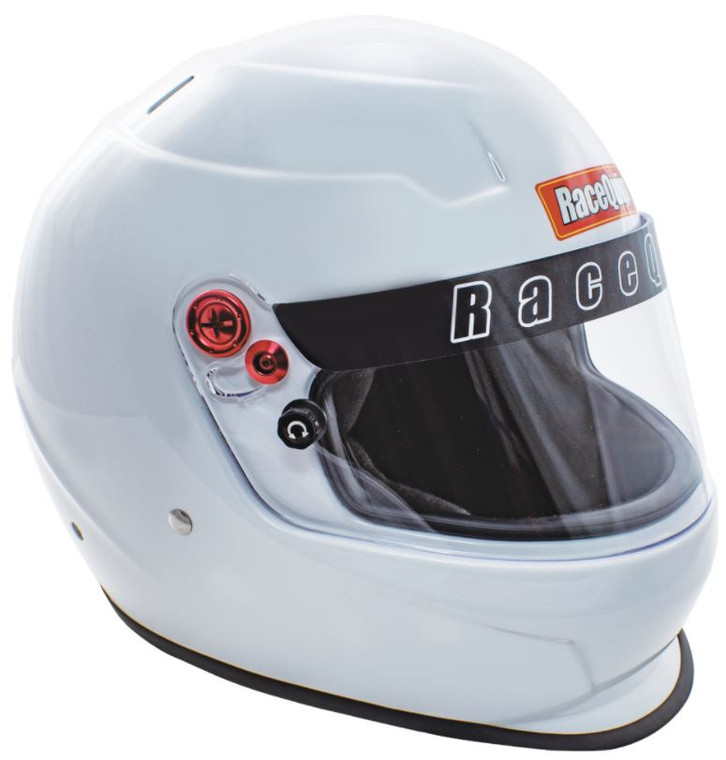 RaceQuip Helmet 276115 PRO20; Full Face; Fiber Reinforced Polymer Shell/Polystyrene Liner; Snell SA 2020 Rated; Large; White; With Polycarbonate Faceshield