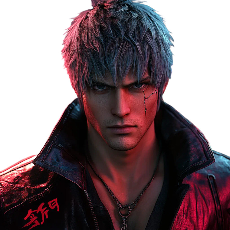 Wechat Avatar Cyberpunk Dante Vinyl Car Decal Sticker – Waterproof & UV-Resistant 4.0"