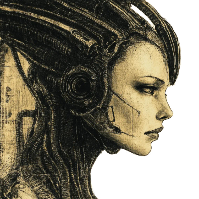 Woman H R Giger Style Vinyl Car Decal Sticker – Waterproof & UV-Resistant 4.0"