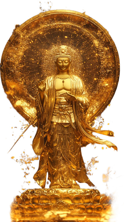 3Dcg Senju Kannon Golden Vinyl Car Decal Sticker – Waterproof & UV-Resistant 4.0"