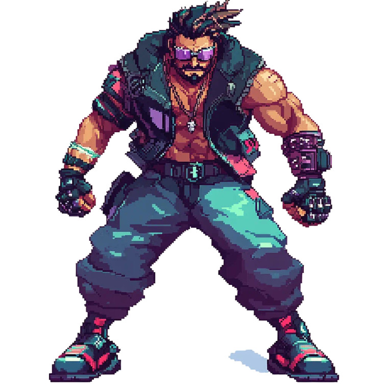 8Bit Villain Futuristic Fighter Vinyl Car Decal Sticker – Waterproof & UV-Resistant 4.0"