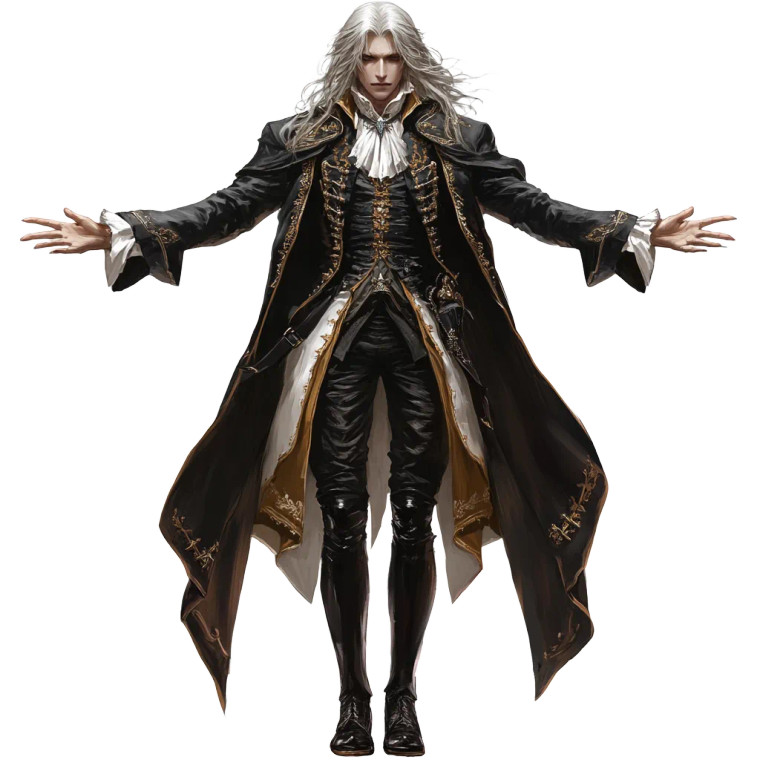 Alucard T Pose Portrait Vinyl Car Decal Sticker – Waterproof & UV-Resistant 4.0"