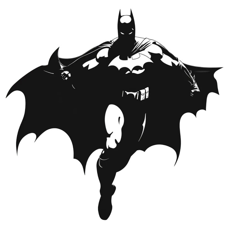 Batman Leaping Rescue Silhouette Vinyl Car Decal Sticker – Waterproof & UV-Resistant 4.0"