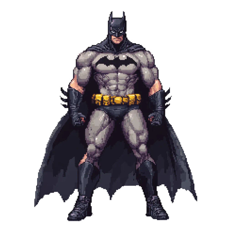 Batman Pixel Art Full Body Vinyl Car Decal Sticker – Waterproof & UV-Resistant 4.0"