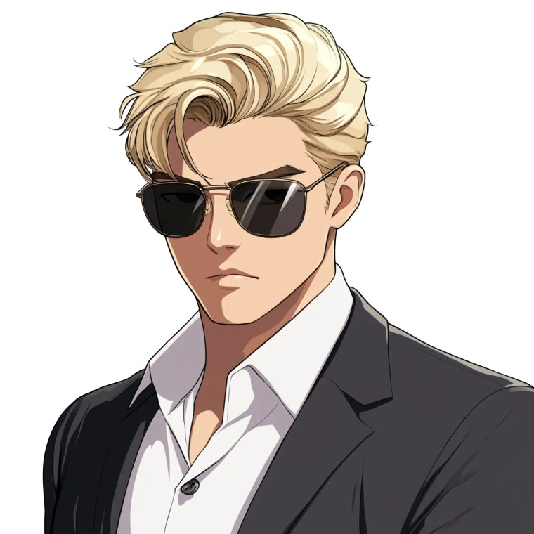 Blond Boss Boy Sunglasses Vinyl Car Decal Sticker – Waterproof & UV-Resistant 4.0"