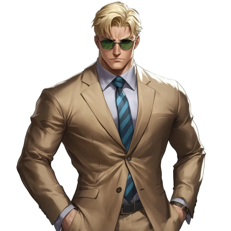 Blond Man Green Glasses Vinyl Car Decal Sticker – Waterproof & UV-Resistant 4.0"