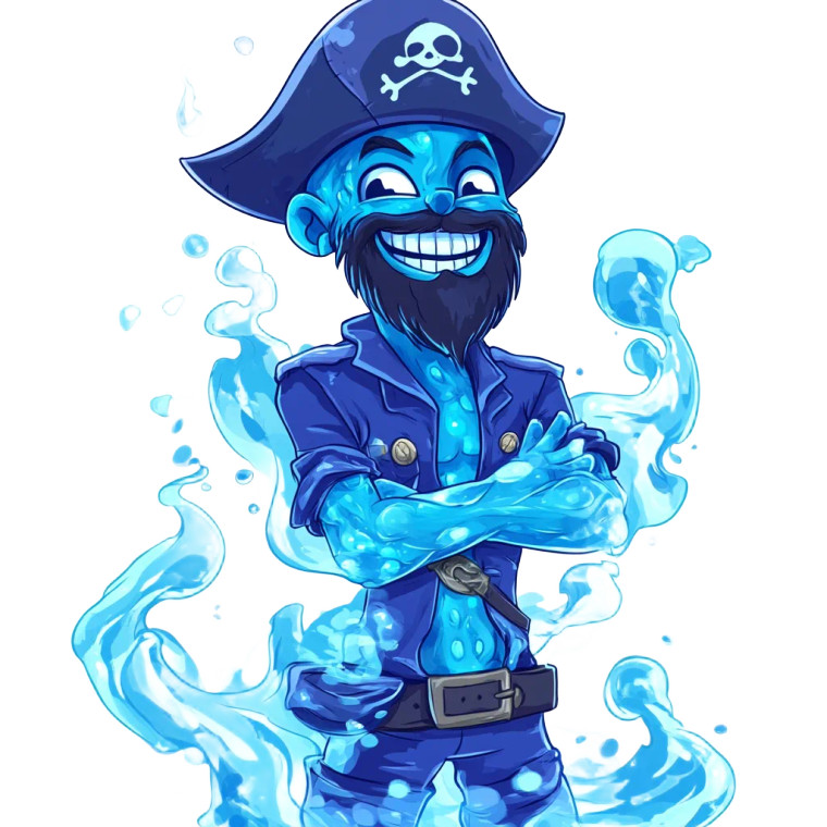 Blue Goo Explorer Pirate Vinyl Car Decal Sticker – Waterproof & UV-Resistant 4.0"