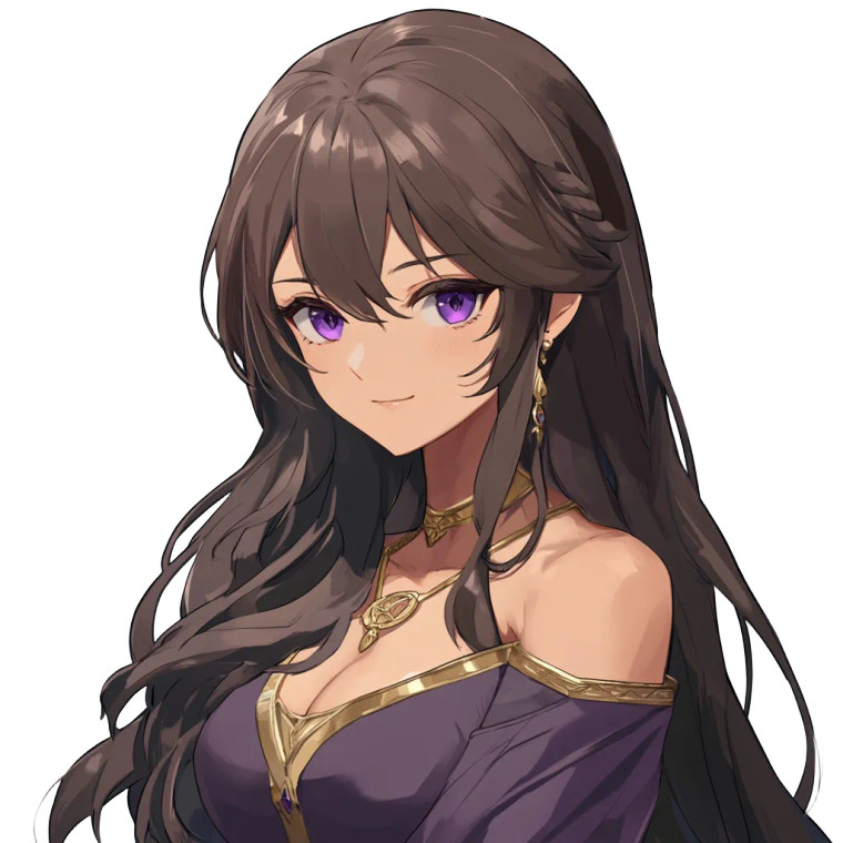 Brown Hair Purple Eyes Anime Vinyl Car Decal Sticker – Waterproof & UV-Resistant 4.0"