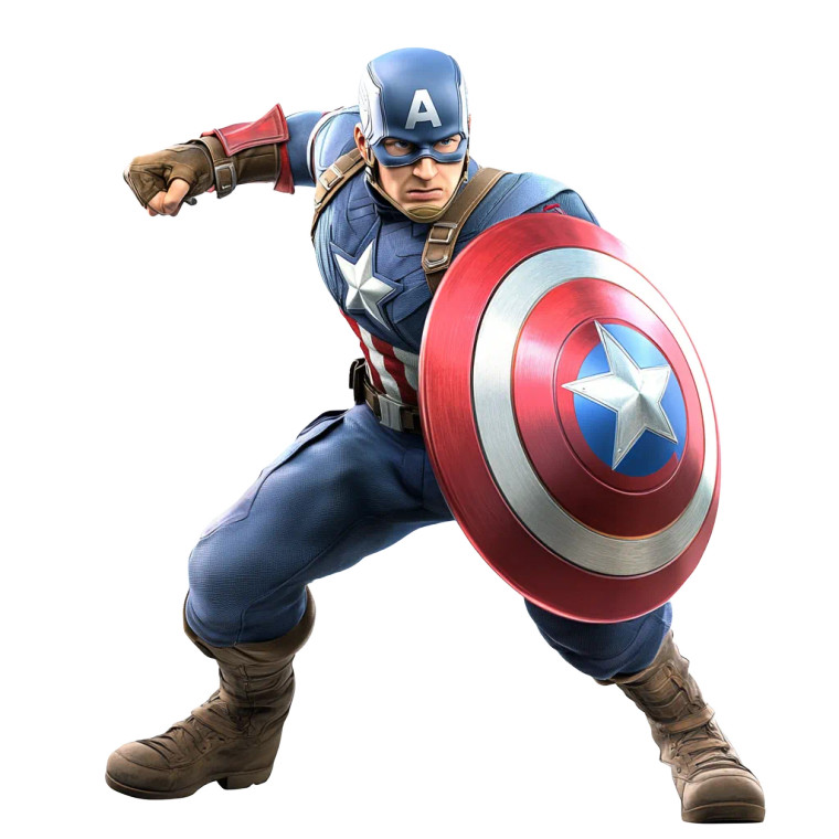 Captain America Smash Bros Vinyl Car Decal Sticker – Waterproof & UV-Resistant 4.0"