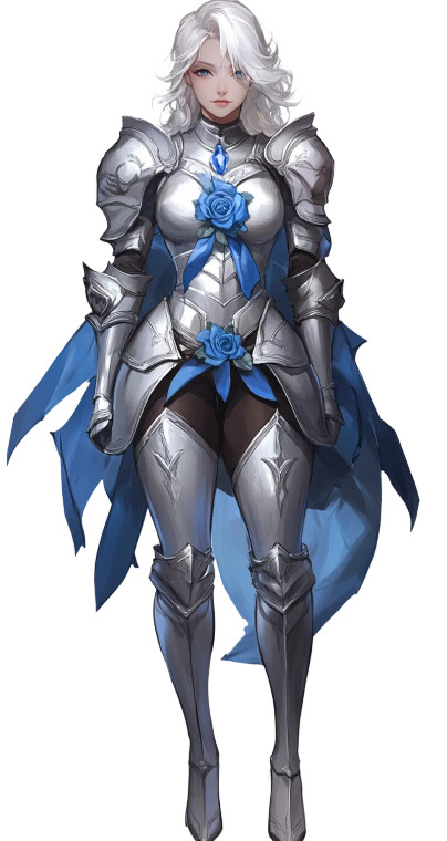 Celestial Knight Rose Armor Vinyl Car Decal Sticker – Waterproof & UV-Resistant 4.0"