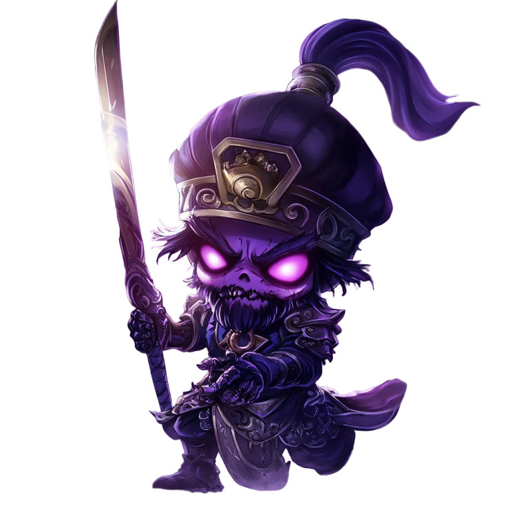 Chibi Zombie Guan Yu Vinyl Car Decal Sticker – Waterproof & UV-Resistant 4.0"