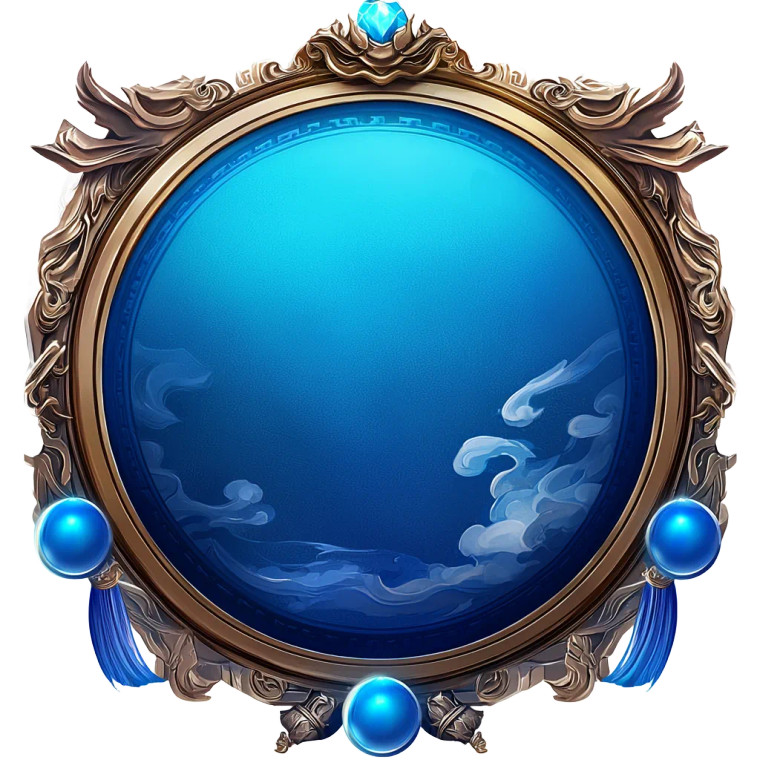 Chinese Sapphire Ui Button Vinyl Car Decal Sticker – Waterproof & UV-Resistant 4.0"