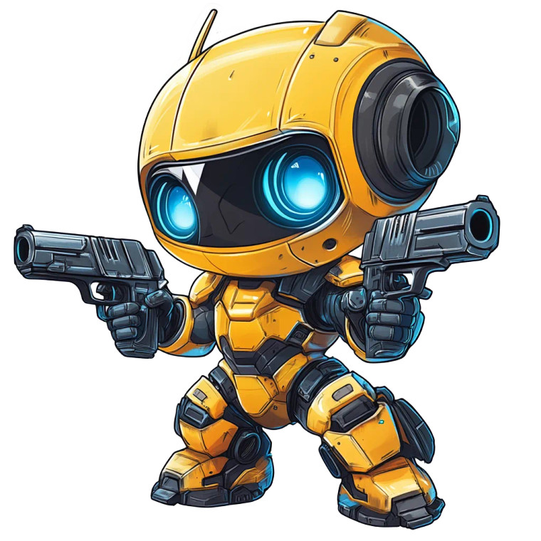 Cute Robot Sticker Vinyl Car Decal Sticker – Waterproof & UV-Resistant 4.0"