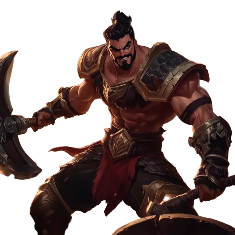 Draven Gladiator Arena Cartoon Vinyl Car Decal Sticker – Waterproof & UV-Resistant 4.0"