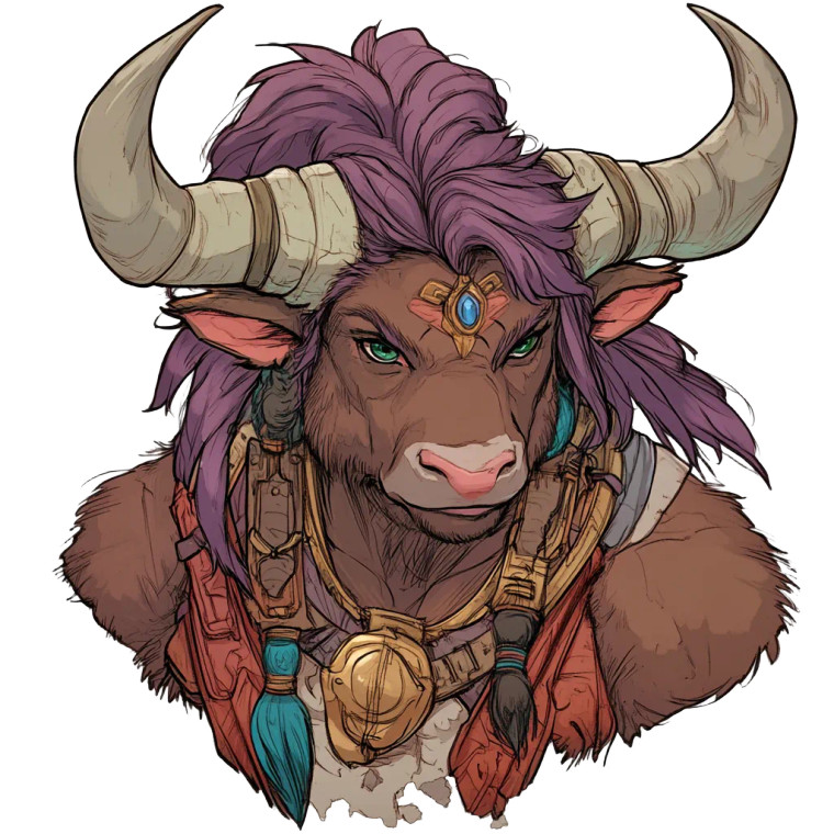 Female Tauren Vinyl Car Decal Sticker – Waterproof & UV-Resistant 4.0"